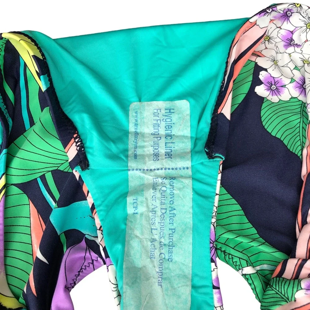NEW Trina Turk Midnight Paradise V Plunge Swimsuit Sz 10 One Piece Stunning NWOT